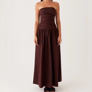 Peppermayo Brown Carmel Maxi Dress NWT